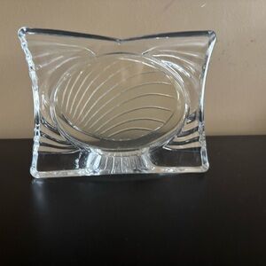 Mikasa Clear Etched Glass Display Bowl